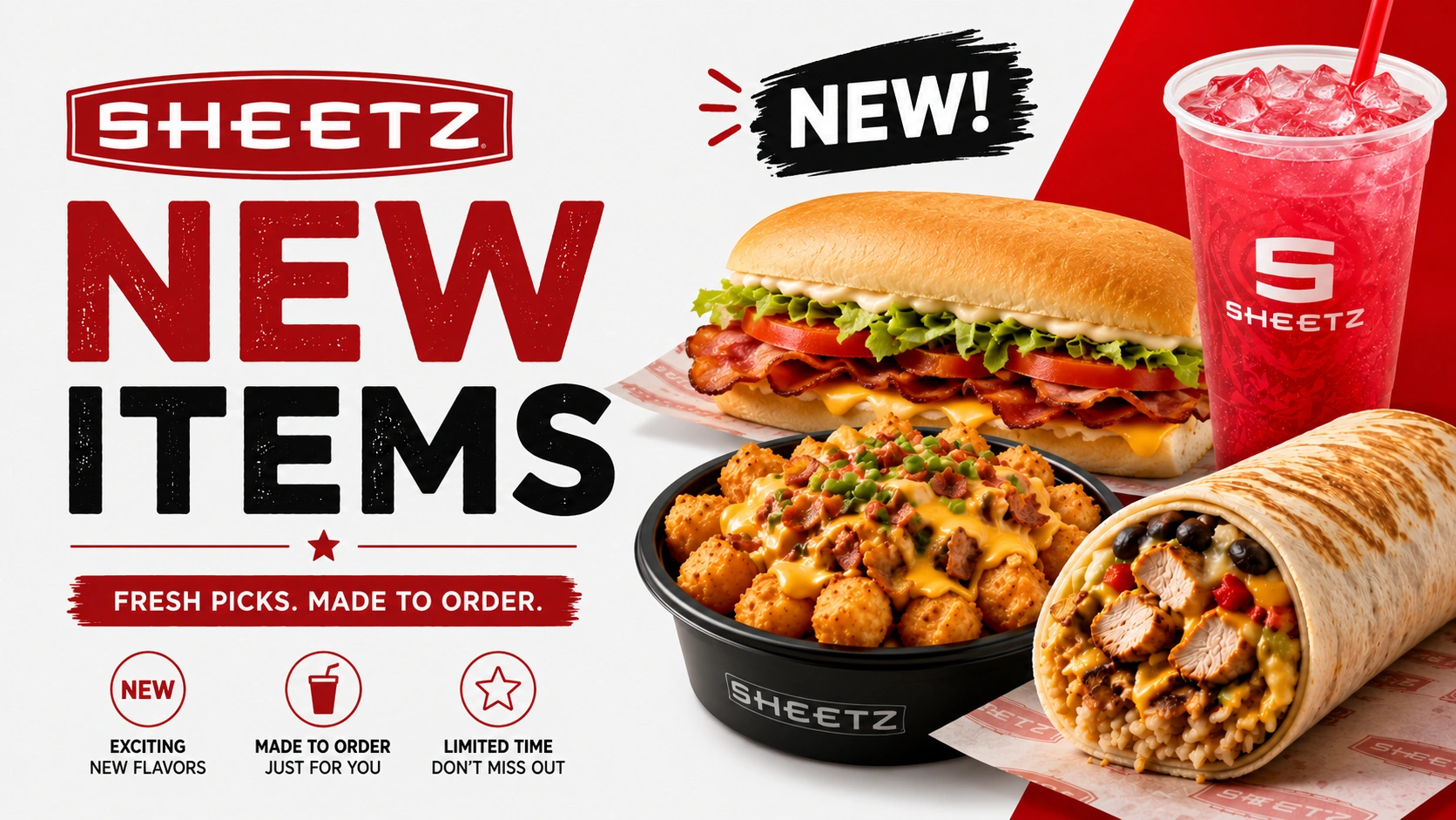 Sheetz MTO New Items Menu