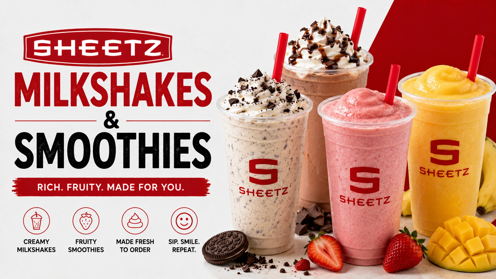 Sheetz Milkshakes Menu