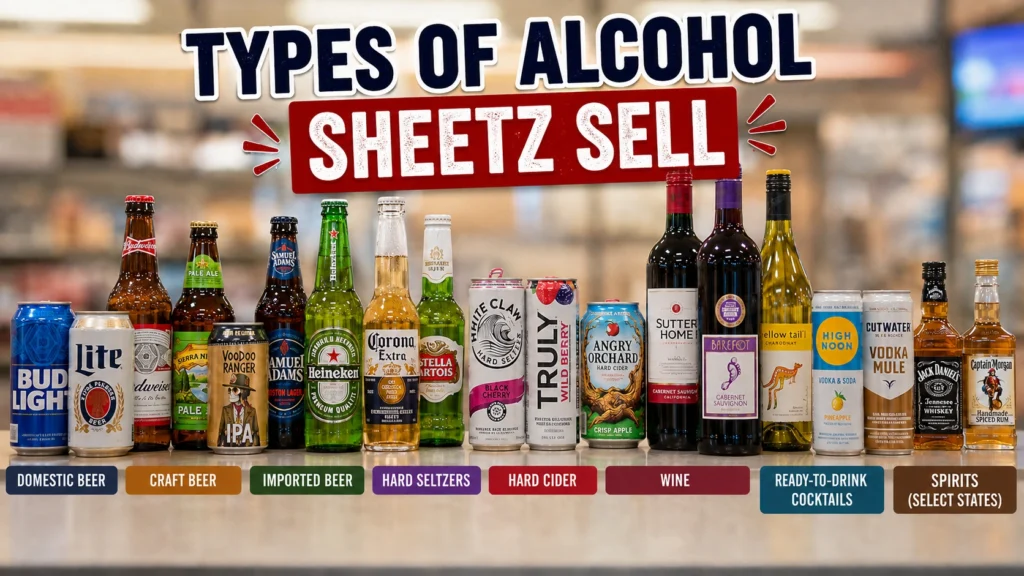 Types of Alcohol Sheetz Sell